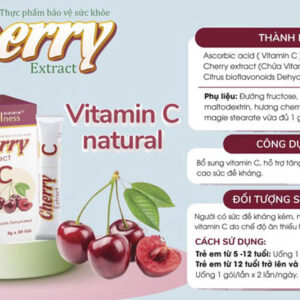 Thực phẩm bảo vệ sức khỏe Cherry Extract VitaminC - Ảnh 3