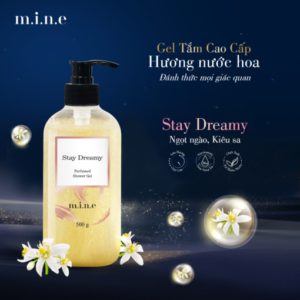 Gel tắm sáng da nhũ vàng hương nước hoa Mine Stay Dreamy