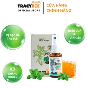 Keo Ong Xanh Tracybee Propolis Mint - Giảm đau rát họng, ho, viêm họng - Ảnh 3