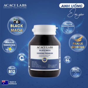Acaci Labs Black Maca và Ginseng Premium - Bí quyết tăng cường sinh lực phái mạnh