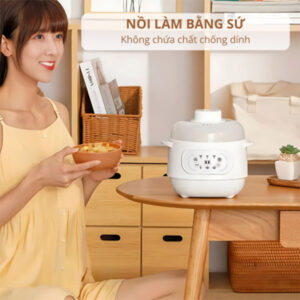 Nồi nấu cháo trưng yến 1L Mishio MK383 - Món Ăn Bổ Dưỡng Tại Nhà