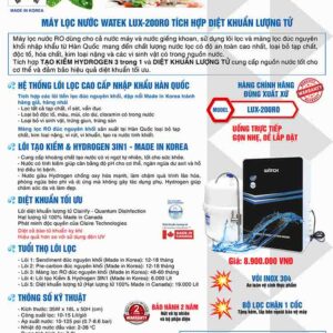 Máy lọc nước Watek model Lux-200 RO - Ảnh 3