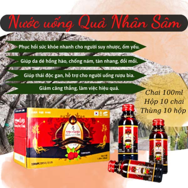 Nước uống Quả sâm Ginseng Berry S Drink - Tăng Cường Sức Khỏe Từ Hàn Quốc 4 Nước uống Quả sâm Ginseng Berry S Drink - Tăng Cường Sức Khỏe Từ Hàn Quốc - Ảnh 2
