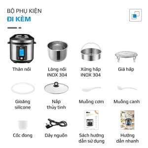 Nồi áp suất điện đa năng Olivo PC680 - Ảnh 6