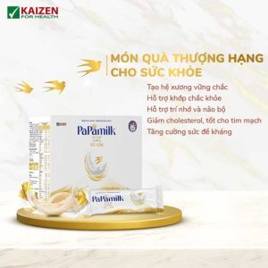 Papamilk Gold hỗ trợ xương khớp - Sữa non tổ yến Hộp 07 Gói - Ảnh 2