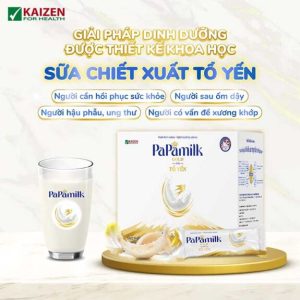 Papamilk Gold hỗ trợ xương khớp - Sữa non tổ yến Hộp 07 Gói