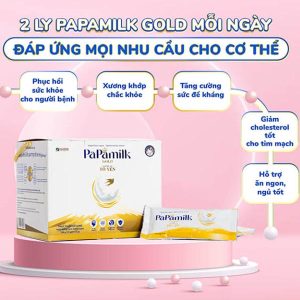 Sữa non tổ yến Papamilk Gold hỗ trợ xương khớp - Hộp 24 Gói 11 Sữa non tổ yến Papamilk Gold hỗ trợ xương khớp - Hộp 24 Gói - Ảnh 3
