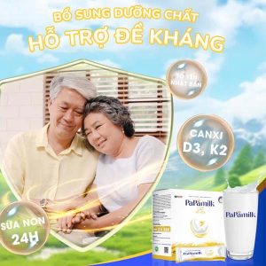 Sữa non tổ yến Papamilk Gold hỗ trợ xương khớp - Hộp 24 Gói 13 Sữa non tổ yến Papamilk Gold hỗ trợ xương khớp - Hộp 24 Gói - Ảnh 5