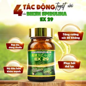 Viên uống tắng sức đề kháng và phục hồi thể lực BIKEN SPIRULINA EX29 - Ảnh 3