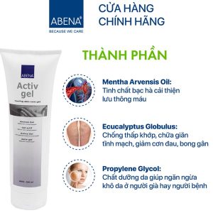Abena Active Gel - Gel Lạnh Xoa Bóp Giảm Đau Từ Đan Mạch
