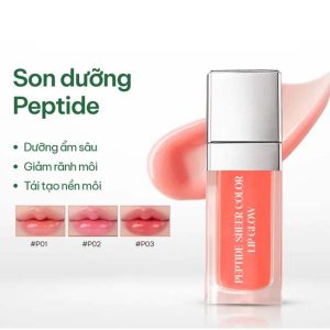 Son dưỡng bóng Peptide sheer color lip glow - Ảnh 2