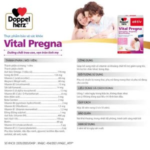 Vital Pregna Doppelherz Từ Đức - Dinh Dưỡng Cho Mẹ Bầu - Ảnh 3