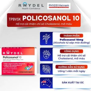 POLICOSANOL 10 Hỗ Trợ Cholesterol, lipid máu Hiệu Quả - Ảnh 2
