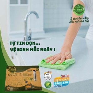 Hộp Vi Sinh Lau Chùi Kitchen Kleen - Giải Pháp Đánh Bay Dầu Mỡ - Ảnh 5