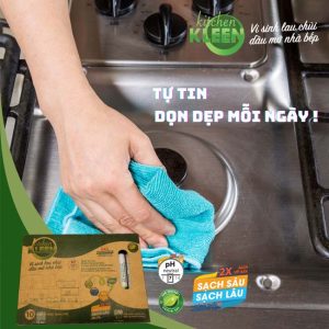 Hộp Vi Sinh Lau Chùi Kitchen Kleen - Giải Pháp Đánh Bay Dầu Mỡ - Ảnh 3